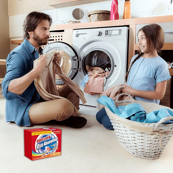 Laundry Dye Absorption 24 Count Sheets,Home Household Supply Dye Trapping Color Grabber Collector Keeper Stain Remover Sheets Combine Dye Absorption In Wash Machine for Homecoming Dress
