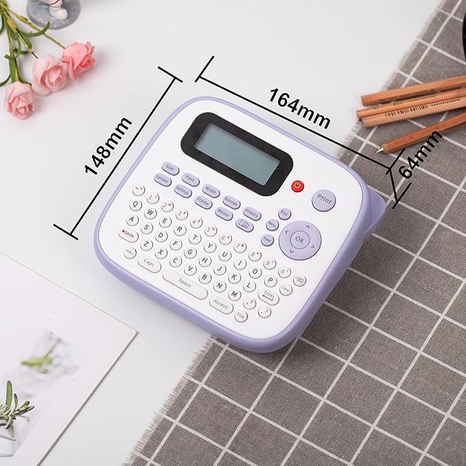Vixic Label Maker Machine with Tapes, D210S Portable Label Maker, Label Machine with USB-C to Stay Powered, Labeler Features Chain Print to Reduce Label Wastes for Home Kids Items Office Organization