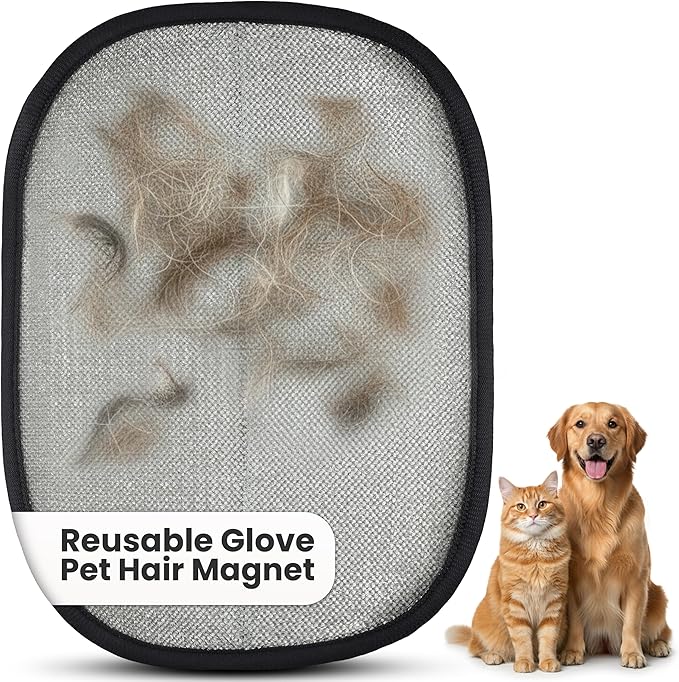 KEYVOZ Pet Hair Removal Glove for Cats and Dogs, Electrostatic Magic Brush Pet Hair Remover for Dog Couch, Available in Blue, Purple, Pink, Brown- Perfect for Pet Owners (Blue)
