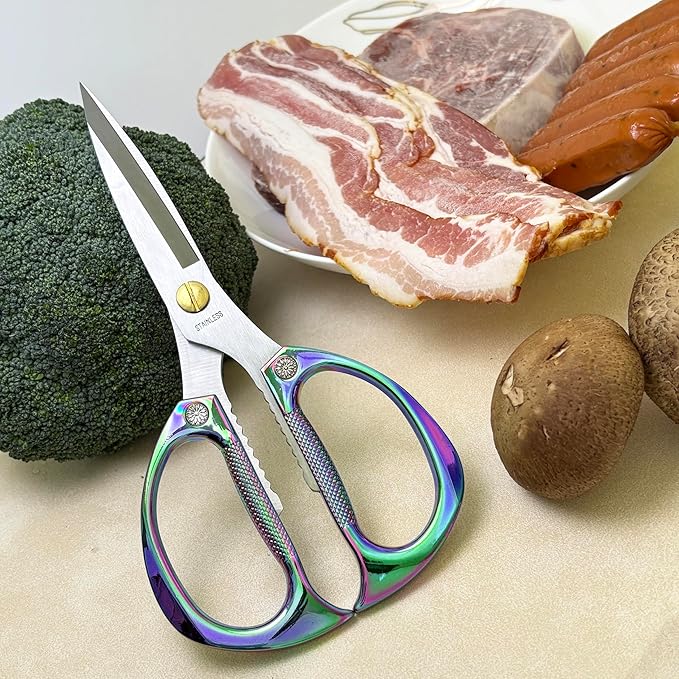 Kitchen Scissors All Purpose Heavy Duty Kitchen Shears for Food, Meat, Poultry, vegetable, Herbs| 7.5inches Utility Scissors for Cooking, Office, Fabric
