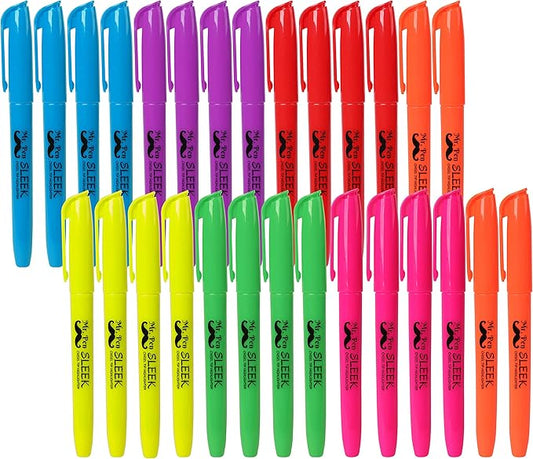 Mr. Pen- Highlighters Assorted Colors, 28 Pack, Chisel Tip, 7 Bright Fluorescent Colors, Quick Dry, Odorless & Non-Toxic Ink