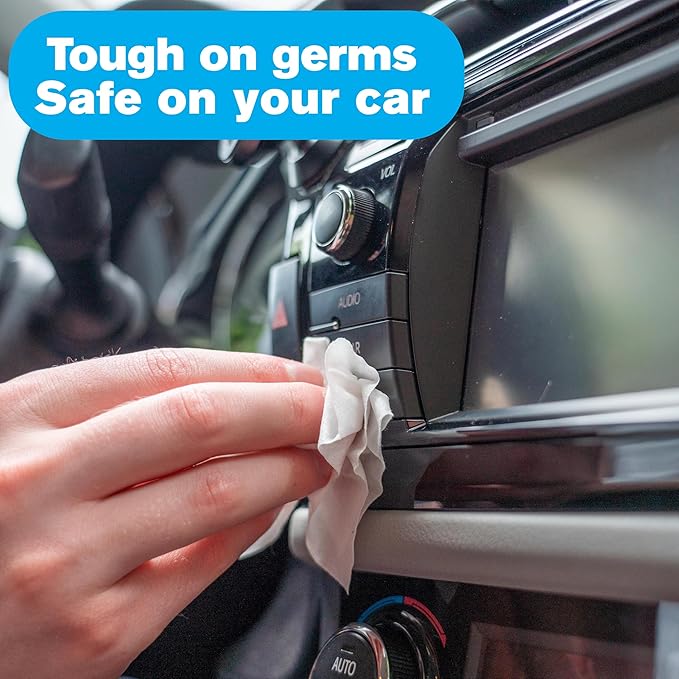 Fortress Car Interior Wipes with Microfiber Cloth (25 ct, Pack of 16) for Car Interior Cleaning, Dashboard, Seats, Detailing, and Steering Wheel [Travel Size] Skin-Safe Car Interior Cleaner Supplies