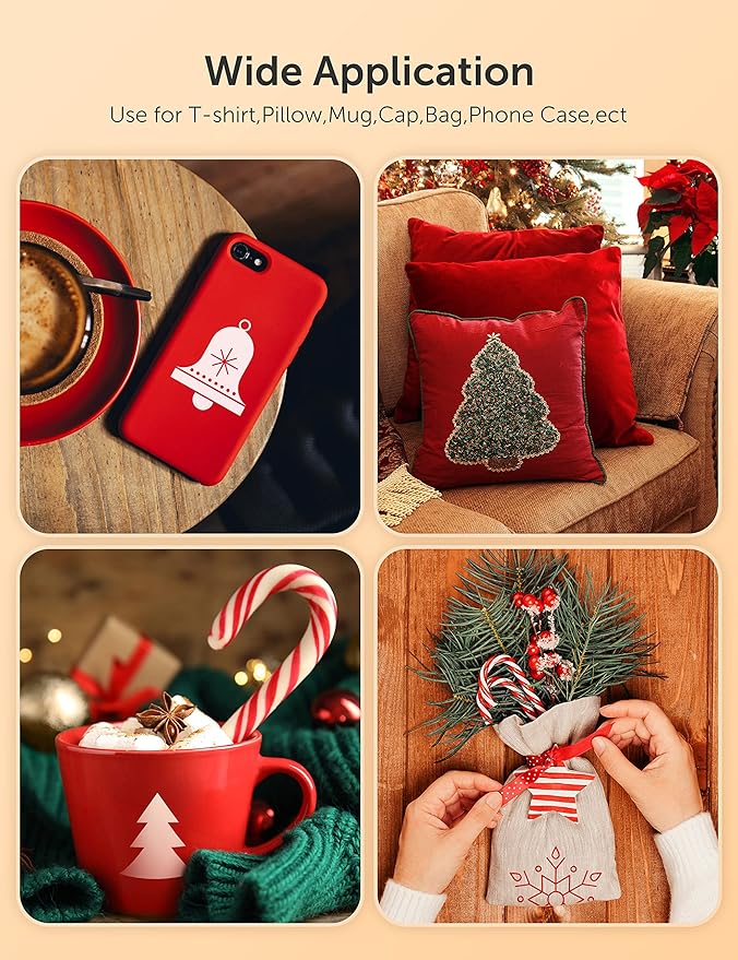 Hiipoo Sublimation Ink Set with 110 Sheet Sublimation Paper 8.5x11” 120G, 2 Pack Teflon Sheet, Heat Tape Compatible for Inkjet Printer ET-2720 ET-2760 ET-2800 ET-2803 ET-2400 ET-4700 ET-4800 ET-15000