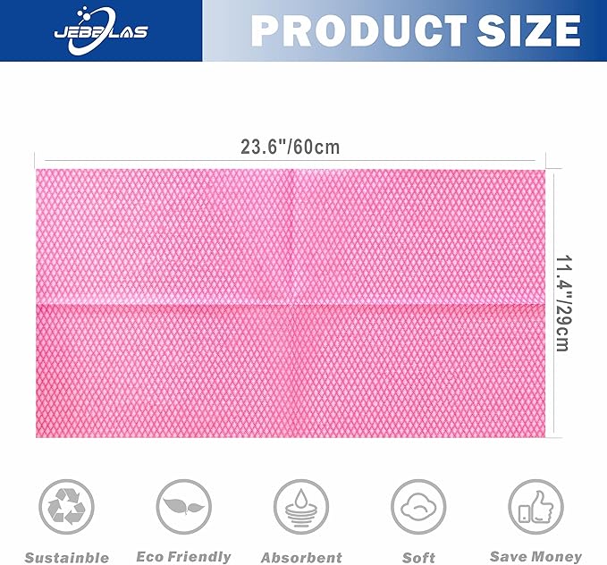 JEBBLAS Foodservice Cleaning Towel Reusable Paper Towels,Large Size Kitchen Cleaning Cloth All Purpose Dish Towels,50 Count, Foodservice Wipes