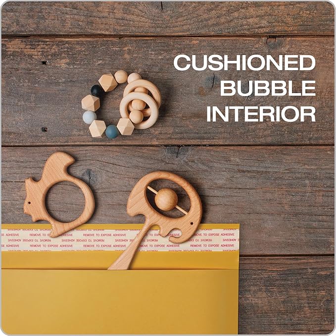 Quality Park Large Bubble Mailers, 10.5 x 15 Shipping Envelopes, Durable Brown Kraft Padded Envelopes, Redi-Strip Peel Off Closure, 25/Box (QUA85763)