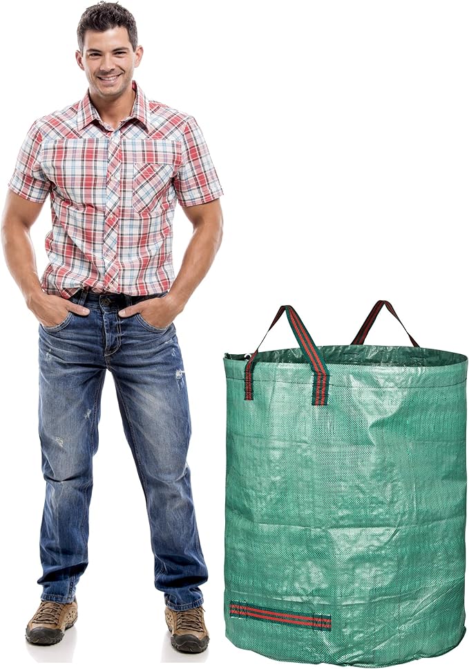 GardenMate 3-Pack 80 Gallons Reusable Garden Waste Bags (H33, D26 inches) - Yard Waste Bags