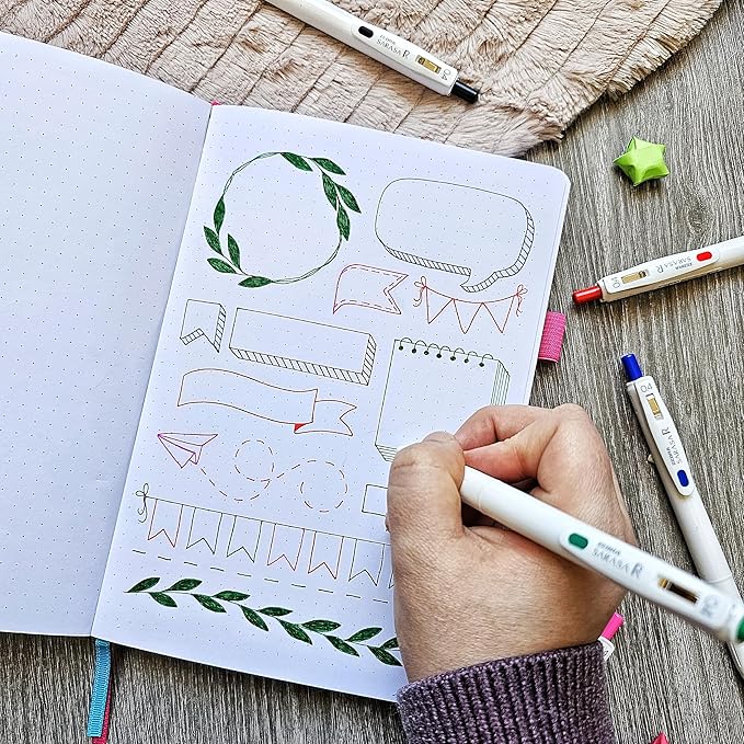 Zebra Pen Sarasa R Retractable Gel Pen, Extra Fine Point 0.4mm, School & Journaling Supplies, Rubber Grip, Binder Clip, Blue Water-Resistant Ink, 12-Pack (47720)