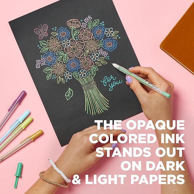 SAKURA Gelly Roll Moonlight 06 Gel Pens - Fine Point Ink Pen for Journaling, Art, or Drawing - Assorted Earth & Jewel Tone Ink - Fine Line - 10 Pack