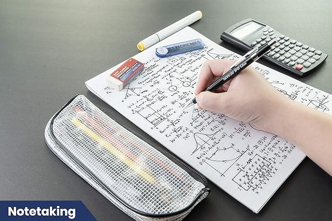 Pacific Arc Mechanical Pencil Set, .5 mm, .7mm, .9 mm Mechanical Pencil with 3 Spare Erasers, Refillable Lead Pencil Holder for Drafting, Sketching, and Drawing