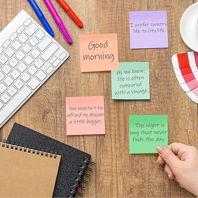 BAYTORY 640 Sheets Pop Paper Up Sticky Notes, 3 x 3 Inches, Self-Sticky Note Pads, Blue Gradient Sticky Pads, Memo Pads for School Office Home Desk Accessories (Blue Series)