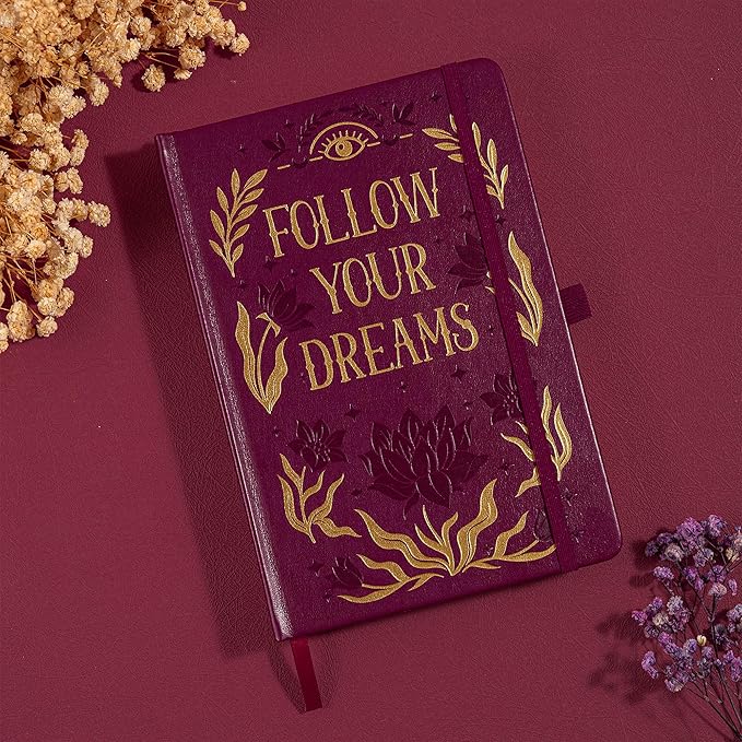 College Rule Notebook for Women Men, 318 Numbered Pages Journal, A5 Butterfly Floral Journals for Writing, Aesthetic Notebooks, Work School Note Taking, 5.4" x 8.4"