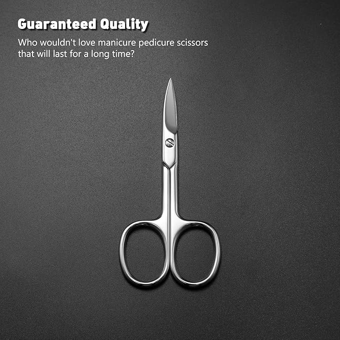 BEZOX Nail Scissors with Sharp Curved Blade - Nail Maintenance Toenail and Fingernail Scissor with Ergonomic Design for Men & Women