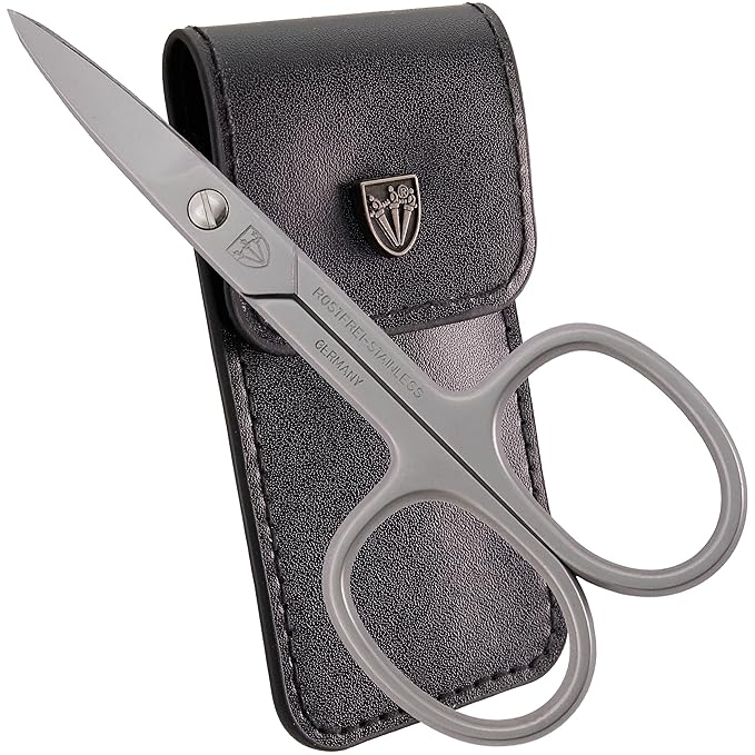 3 Swords Germany - brand quality STAINLESS STEEL INOX STRAIGHT NAIL SCISSORS (1 PIECE) with case for manicure pedicure - nail care by 3 Swords - Made in Germany