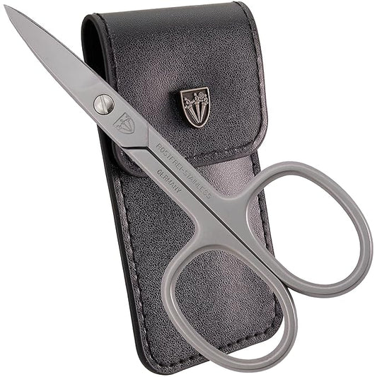3 Swords Germany - brand quality STAINLESS STEEL INOX STRAIGHT NAIL SCISSORS (1 PIECE) with case for manicure pedicure - nail care by 3 Swords - Made in Germany