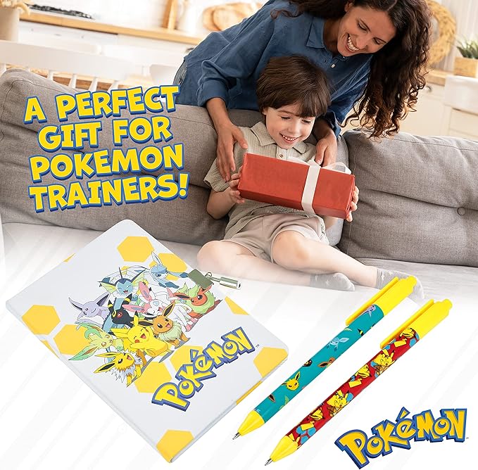 Pokemon Journal Set for Kids Teens Diary with Lock or Notebook with Pen Secret Diary School Supplies Pikachu Cute Stuff Gifts for Kids(Notebook/Set)