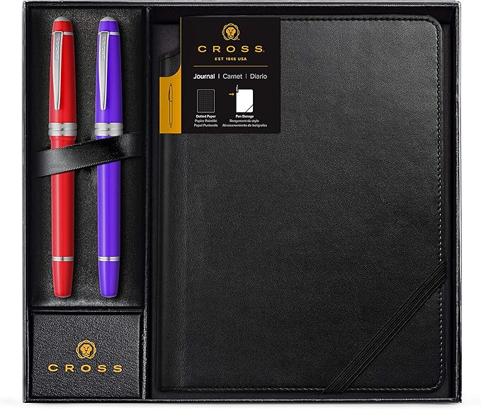 Cross Dotted Journal Gift Set with Two Bailey Light Rollerball Pens