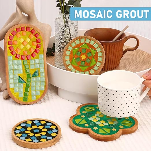 OOTDART Mosaic Crystal Grout, Mosaics Tile Tools, Mosaic Tile Accessories – Essential for Handmade Grouting and Perfect for DIY Craft Projects (Gray, 8.8oz)