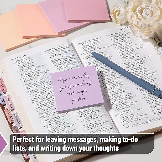 Mr. Pen- Sticky Notes, 3”x3”, 12 Pads, 600 Sheets, Colorful Sticky Notes 3x3, Sunset Sorbet