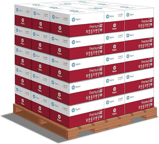 HP Printer Paper | 8.5 x 11 Paper | Premium 32 lb | 40 Case Pallet - 120,000 Sheets | 100 Bright | Made in USA - FSC Certified | 113100P