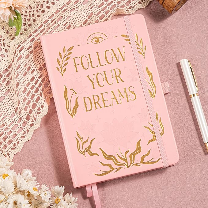 College Rule Notebook for Women Men, 318 Numbered Pages Journal, A5 Butterfly Floral Journals for Writing, Aesthetic Notebooks, Work School Note Taking, 5.4" x 8.4"