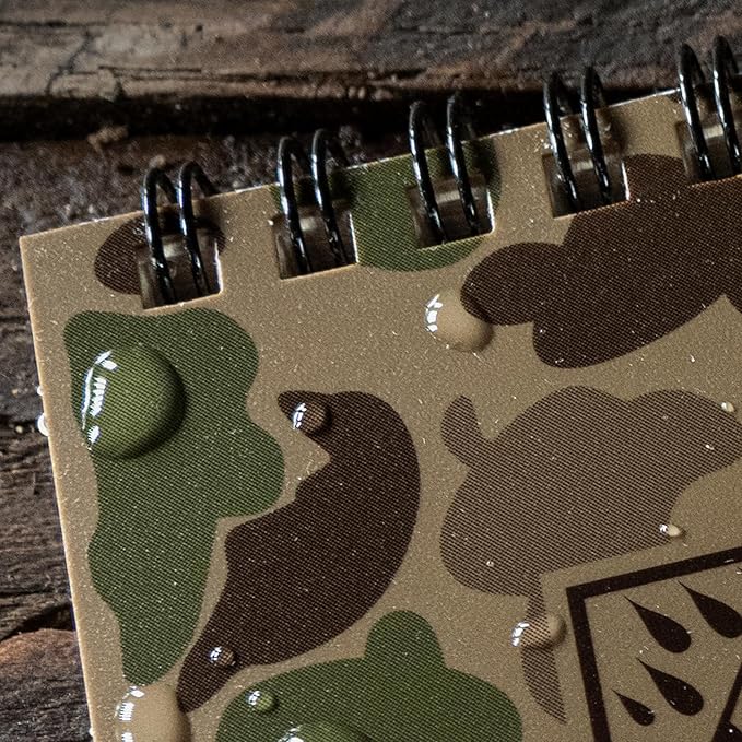 Rite in the Rain Weatherproof Top Spiral Notebook, 3" x 5", Duck Camo Cover, Universal Pattern, 3 Pack (No. DC935T-3)