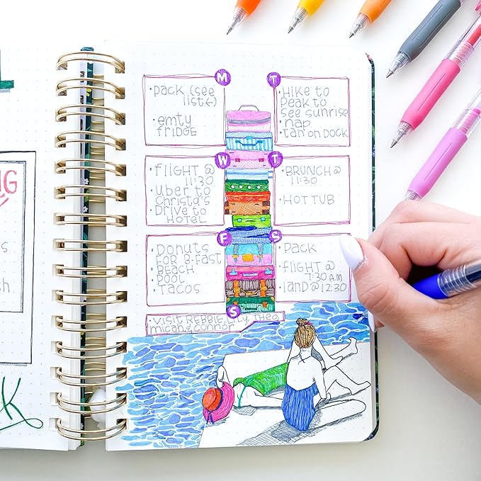 Zebra Pen Sarasa Clip Retractable Gel Pen, 0.5mm Fine Point, Rainbow Assorted Colors, Ideal for School Supplies and Teacher Supplies, 12-Pack (44100)