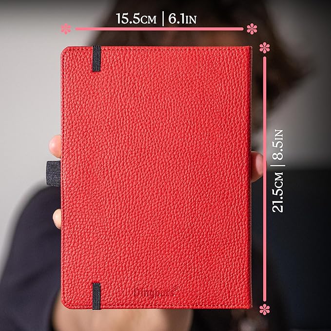 Dingbats* Wildlife Plain Journal Notebook A5 - Vegan Leather Hardcover - Ideal for Work, Travel, Writing - with Pocket, Elastic Closure & Bookmark