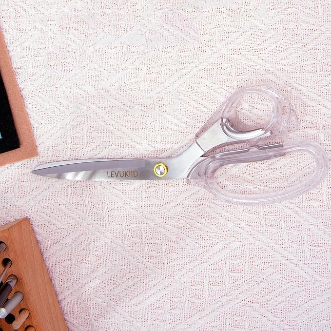 Fabric Scissors - 9 Inch Comfortable Handle All Purpose Scissors for Adults cutting,Tailor's Shears - All-Purpose Fabric, Crafting & Office & kitchen/Silver