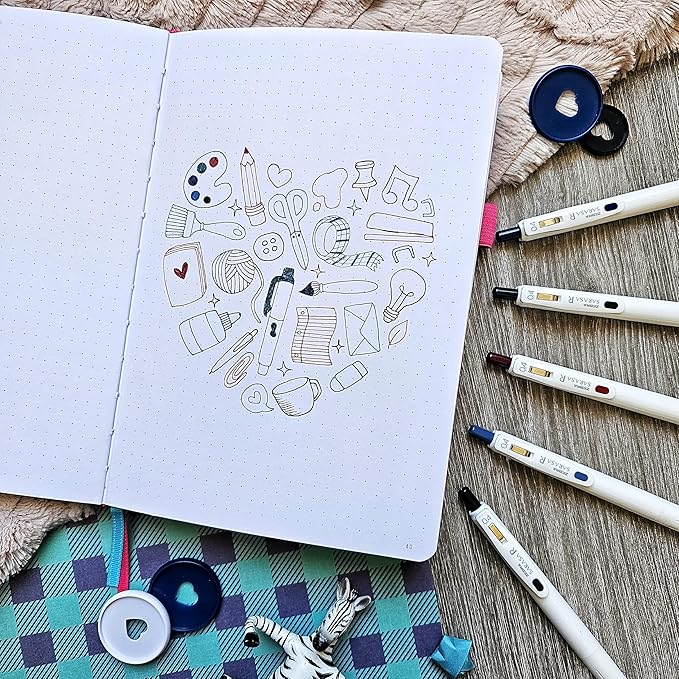 Zebra Pen Sarasa R Retractable Gel Pen, Extra Fine Point 0.4mm, School & Journaling Supplies, Rubber Grip, Binder Clip, Black Water-Resistant Ink, 12-Pack (47710)