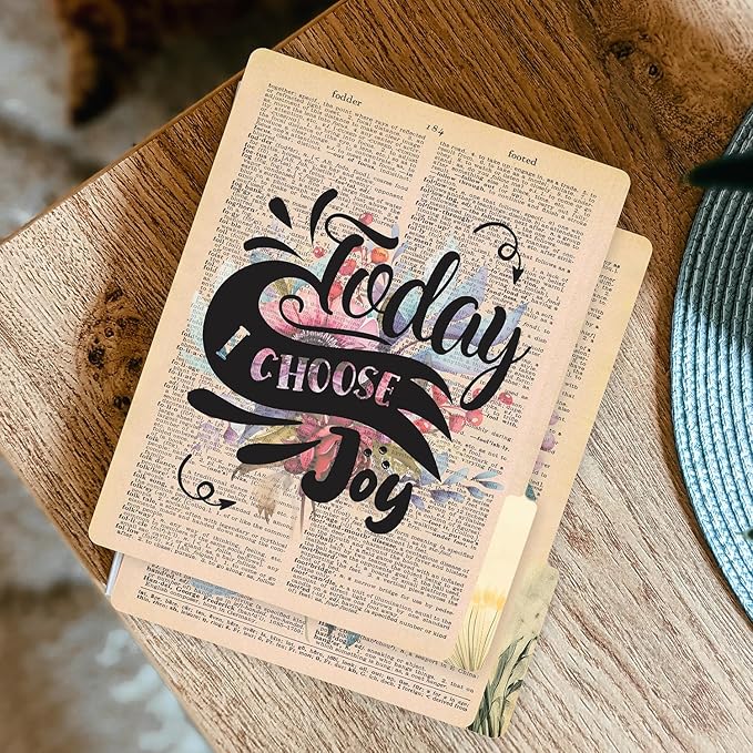 PARTH IMPEX 12 Pack Decorative File Folders, 1/3 Cut Tab with Assorted Positions, Letter Size Paper Holders (9.37” x 11.75”) Matte Finish Laminated for Office School Work - Motivational Quotes Design