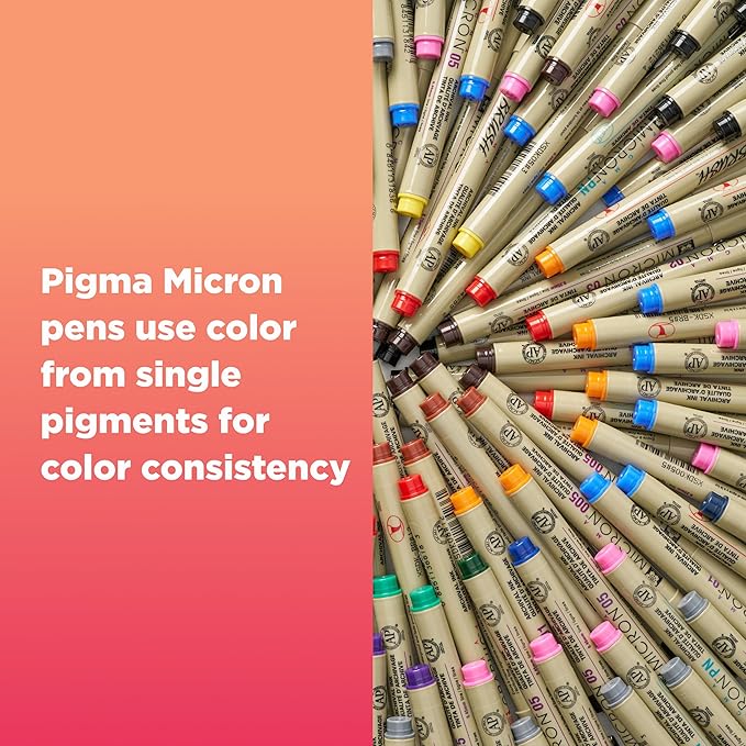 SAKURA Pigma Micron 01, Ass't Archival Colors 8 PK