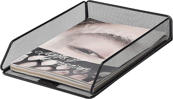 Mr. Pen Mesh Desk Organizer - Single Tray with Letter Tray, File Holder for Desk Paper Management