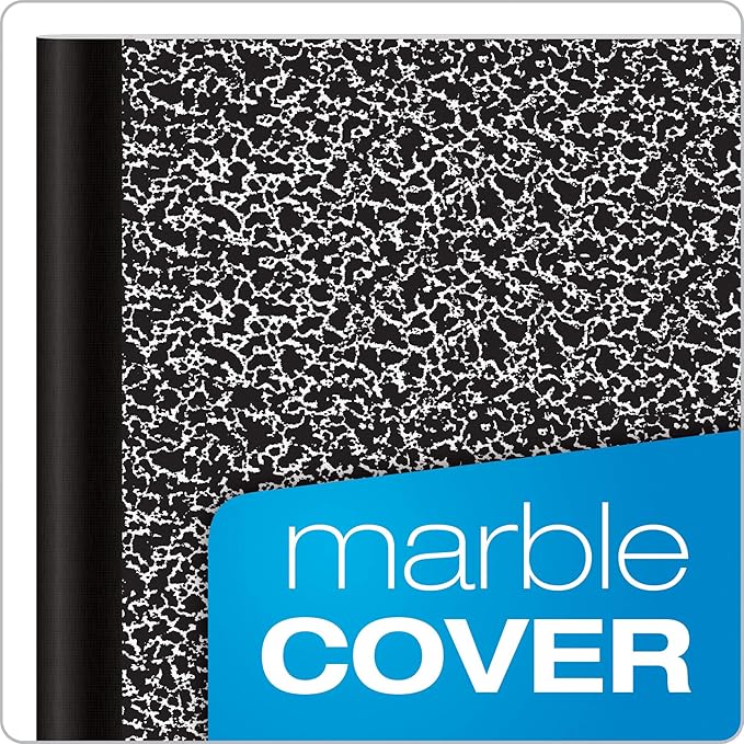 Oxford Composition Notebooks, Wide Ruled Paper, 9-3/4 x 7-1/2 Inches, 100 Sheets, Black, 6 Pack (63764)