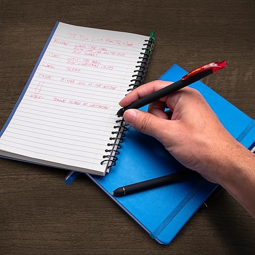 Pentel EnerGel Kuro Liquid Gel Pen, 0.7mm, Medium line, Assorted Ink, 12-Pk (BL437R1BP12M1)