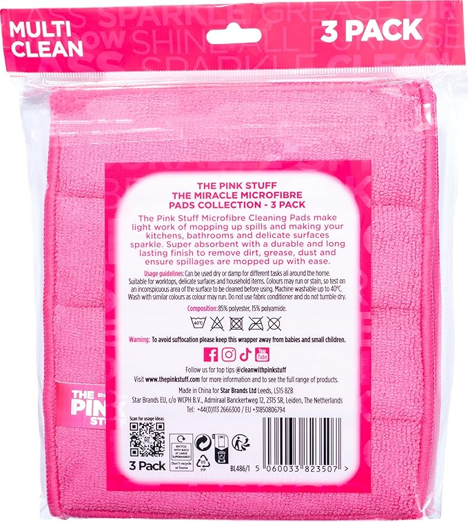 Stardrops – The Pink Stuff – Miracle Microfibre Pad Collection 3 Pack