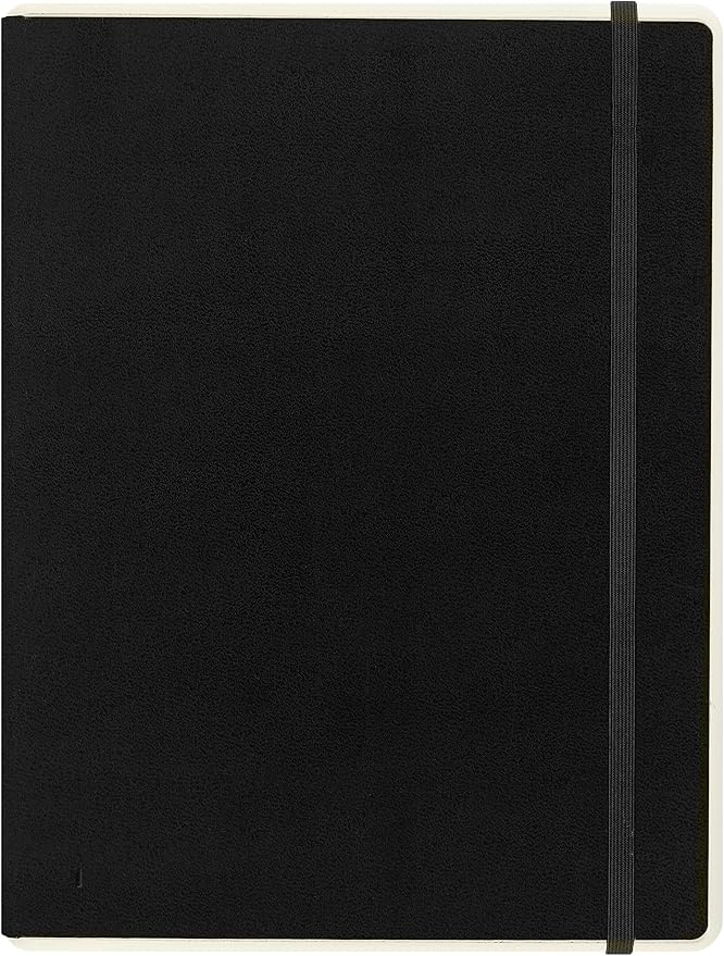 Moleskine Paper Tablet Hard Cover Smart Notebook, Plain/Blank, XL (7.5" x 9.75") Black, Compatible w/ Moleskine Pen+ Ellipse (Sold Separately) & App, Digitize & Organize, 176 Pages