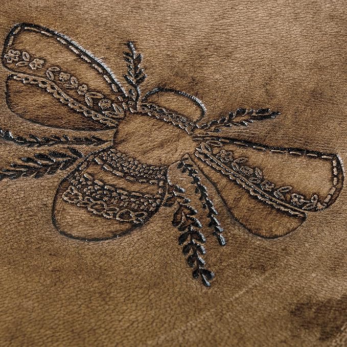 Primitives By Kathy Leather Bound Journal Featuring an Intricate Debossed Bee Design on the Front Cover. The Bee Journal Includes 96 Unlined Pages.