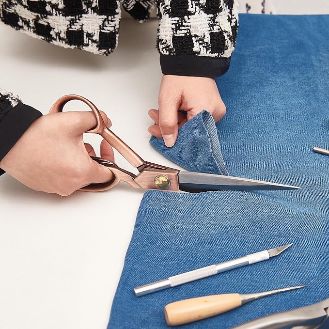 Fabric Scissors Professional 10" Sewing Scissors,Heavy Duty Shears for Fabric,Leather,Raw Materials,Dressingmaking,Upholstery Shears for Dressmakers Students Office Crafting