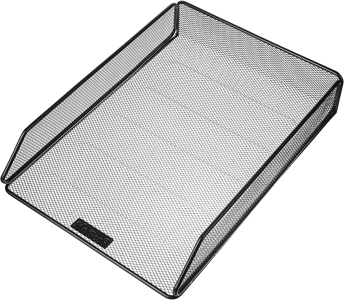 Mr. Pen Mesh Desk Organizer - Single Tray with Letter Tray, File Holder for Desk Paper Management