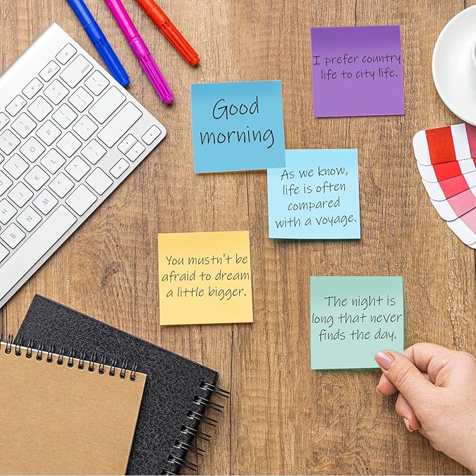 BAYTORY 640 Sheets Pop Paper Up Sticky Notes, 3 x 3 Inches, Self-Sticky Note Pads, Purple Gradient Sticky Pads, Memo Pads for School Office Home Desk Accessories (Purple Series)