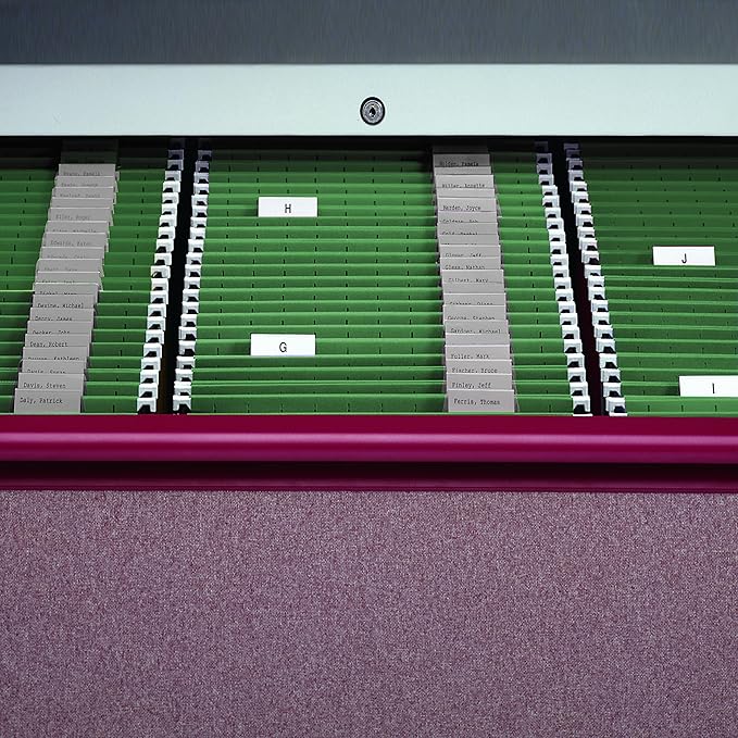 Smead Hanging File Folder, 1/5-Cut Adjustable Tab, Letter Size, Standard Green, Hanging Folders for Filing Cabinets, File Organizer Folder, 25 Per Box (64055)