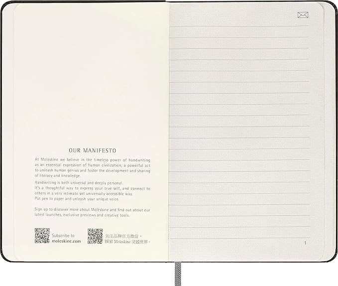 Moleskine Smart Notebook, Pocket, Ruled, Black, Hard Cover (3.5 x 5.5)