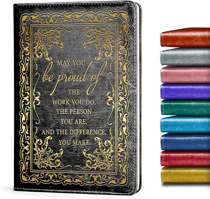 LBWCER A5 Black Journal,Notebooks for Work,May you be proud of the work you do, Journal for Men,Social Worker Notebook Gift Thank You Gift Travel Journal (May black)