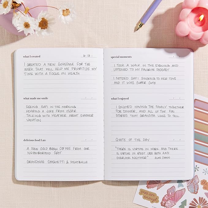 Erin Condren Gratitude Journal Petite Planner, Slim, Portable Gratitude Notebook, Easy-to-Use Journal with Gratitude Prompts and Self-Care Tracking