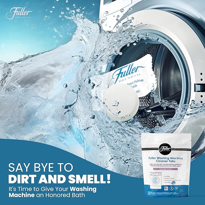 Fuller Washing Machine Cleaner Tablets – Washer Cleaner for Front Load, Top Load - Removes Odor, Dirt, Grime, Lavender Scent, Septic Safe (Pack of 2)