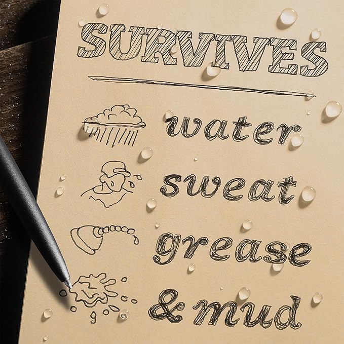 Rite in the Rain Weatherproof 3" x 5" Top-Spiral Notebook Kit: Tan CORDURA Fabric Cover, 3" x 5" Tan Notebook, and an Weatherproof Pen (No. 935T-KIT)