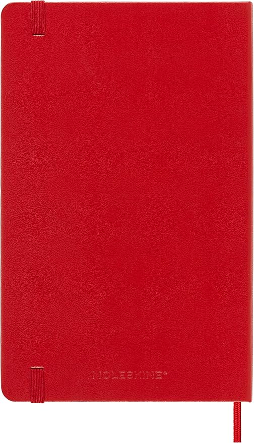 Moleskine Classic Notebook, Hard Cover, Large (5" x 8.25") Ruled/Lined, Scarlet Red, 240 Pages