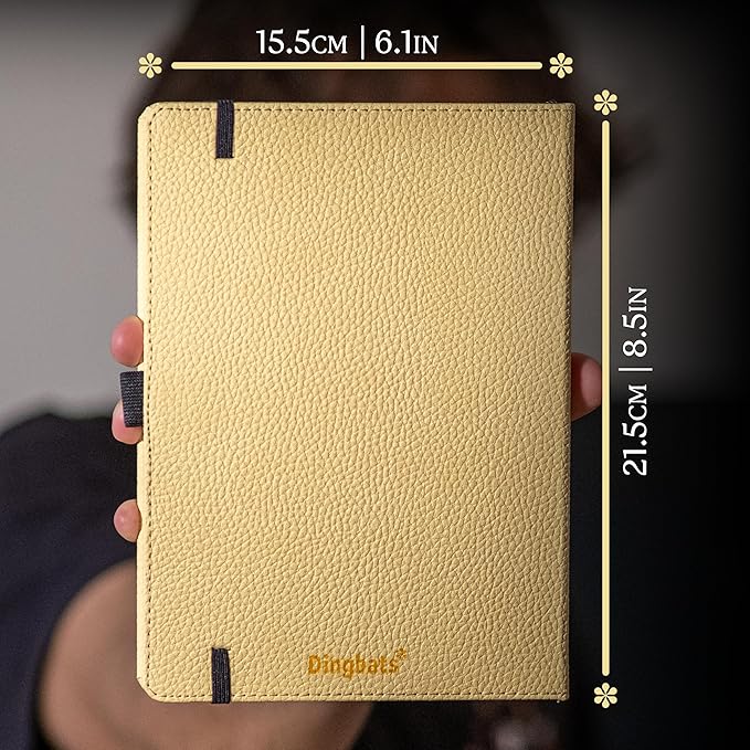 Dingbats A5 Wildlife Notebook Journal Hardcover, Cream 100gsm Ink-Proof Paper, 6.1 x 8.5 inches, 192 pages (Cream Wolf, Lined)