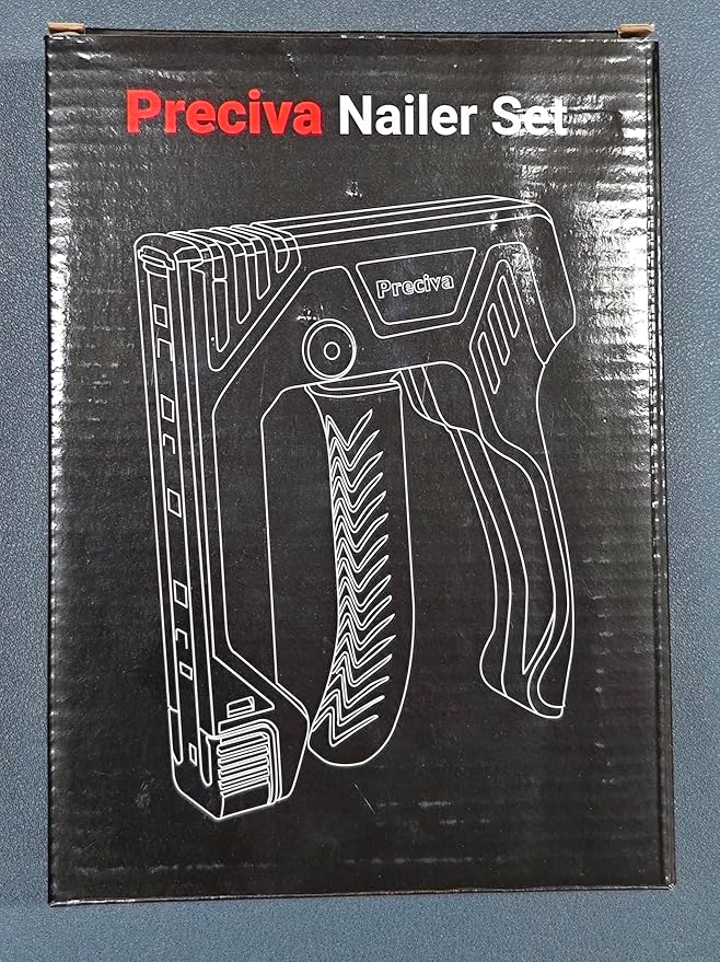 Preciva Heavy Duty Staple Gun for Wood with 1800 PCS Staples, 3 in 1 Manual Stapler Gun for Wood, Crafts, Fabric,Furniture,DIY