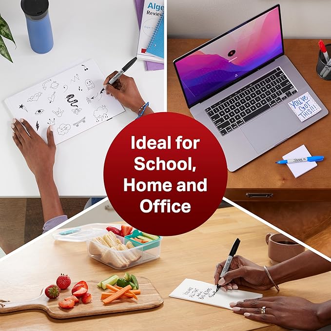 Sharpie Fine Point Permanent Marker 80's Glam , Pack of 24